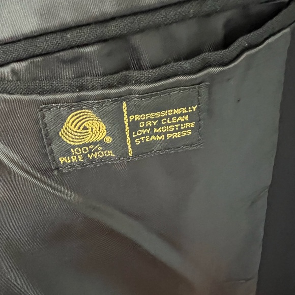 Neil Allyn 39R Black Tuxedo Jacket Blazer Solid 100% Wool - Picture 5 of 6